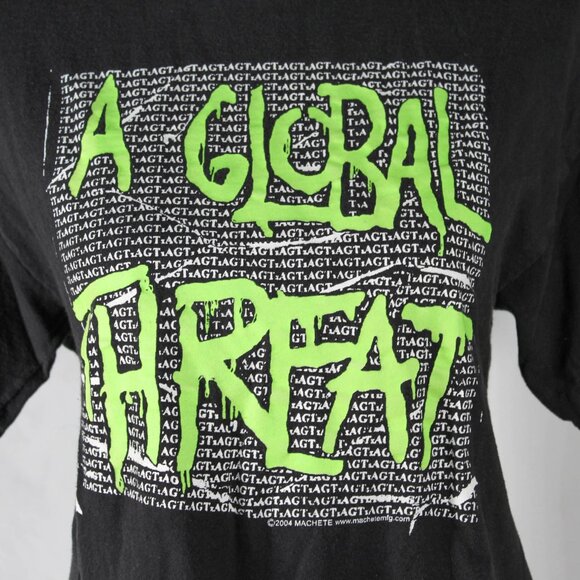 Rare Vintage 2004 A Global Threat Band Tee - Size Medium Unisex - Picture 3 of 7